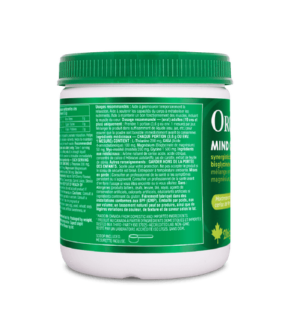 Mind Calm Powder with Magnesium Bisglycinate & L-Theanine - Montmorency Cherry - Organika Health Products