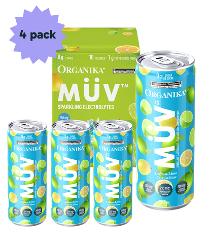 MÜV Sparkling Electrolytes - 355 ml Box (4 Pack) - Organika Health Products