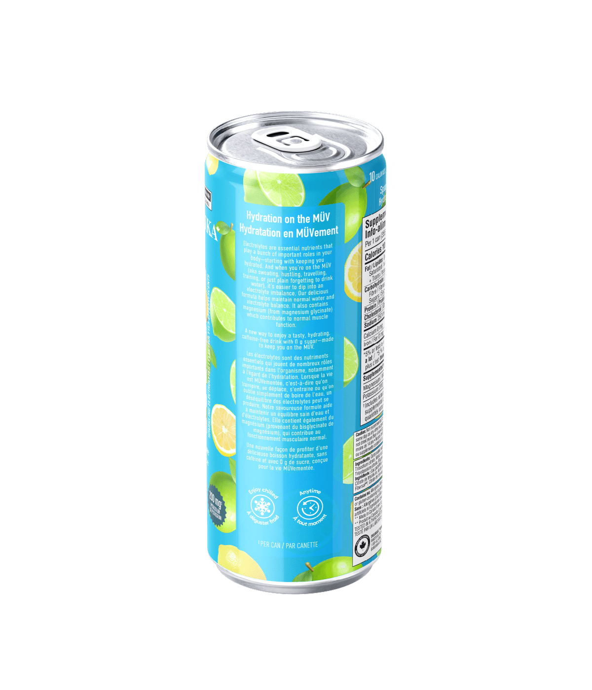 MÜV Sparkling Electrolytes - 355 ml Box (4 Pack) - Organika Health Products