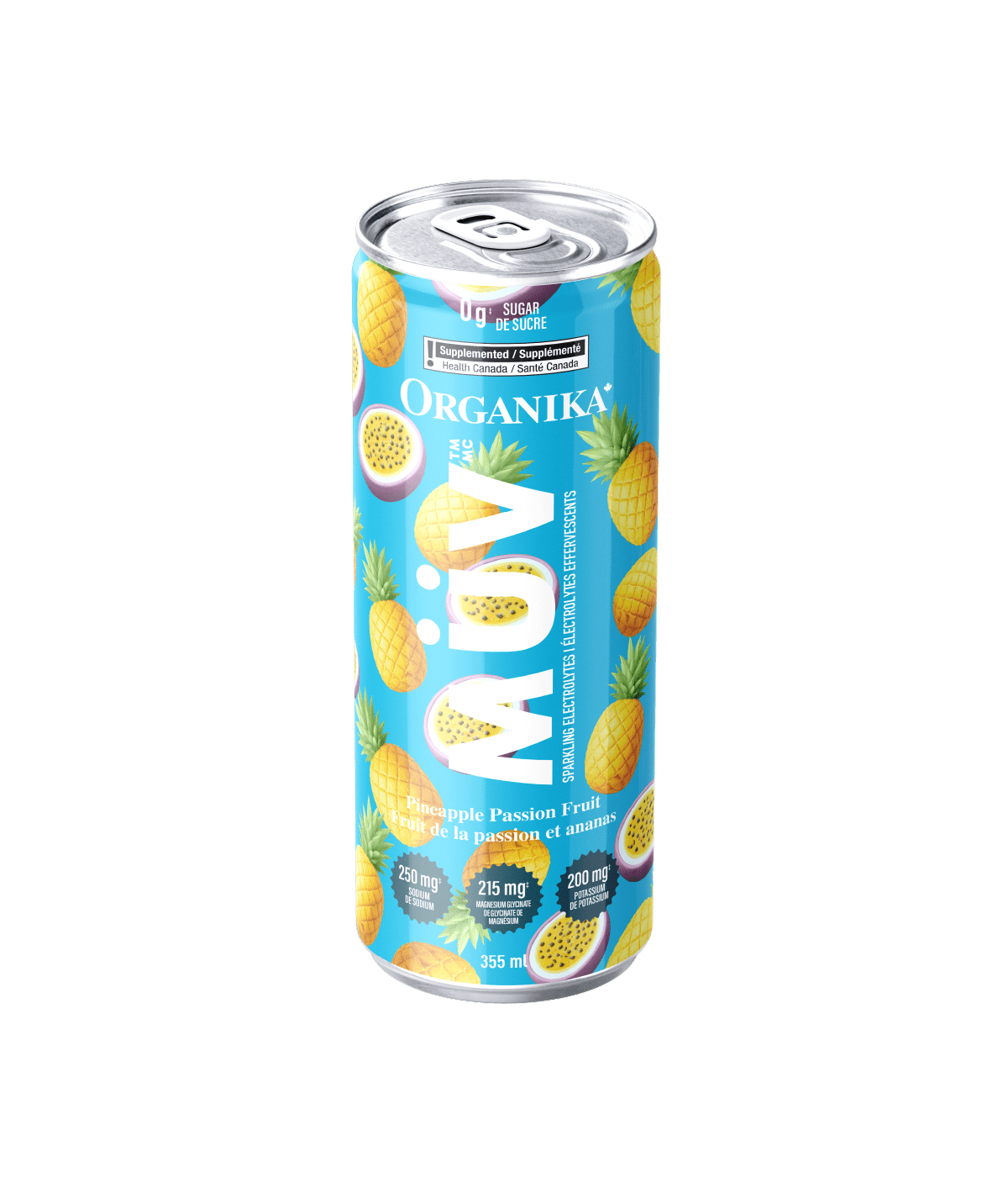 MÜV Sparkling Electrolytes - 355 ml Box (4 Pack) - Organika Health Products