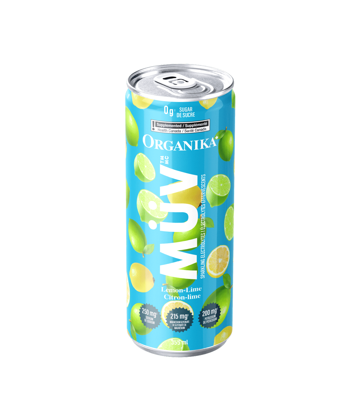 MÜV Sparkling Electrolytes - 355 ml Box (4 Pack) - Organika Health Products