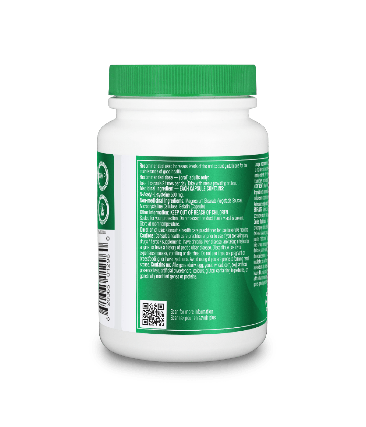 NAC (N - Acetyl - L - Cysteine) - 180 caps - Organika Health Products