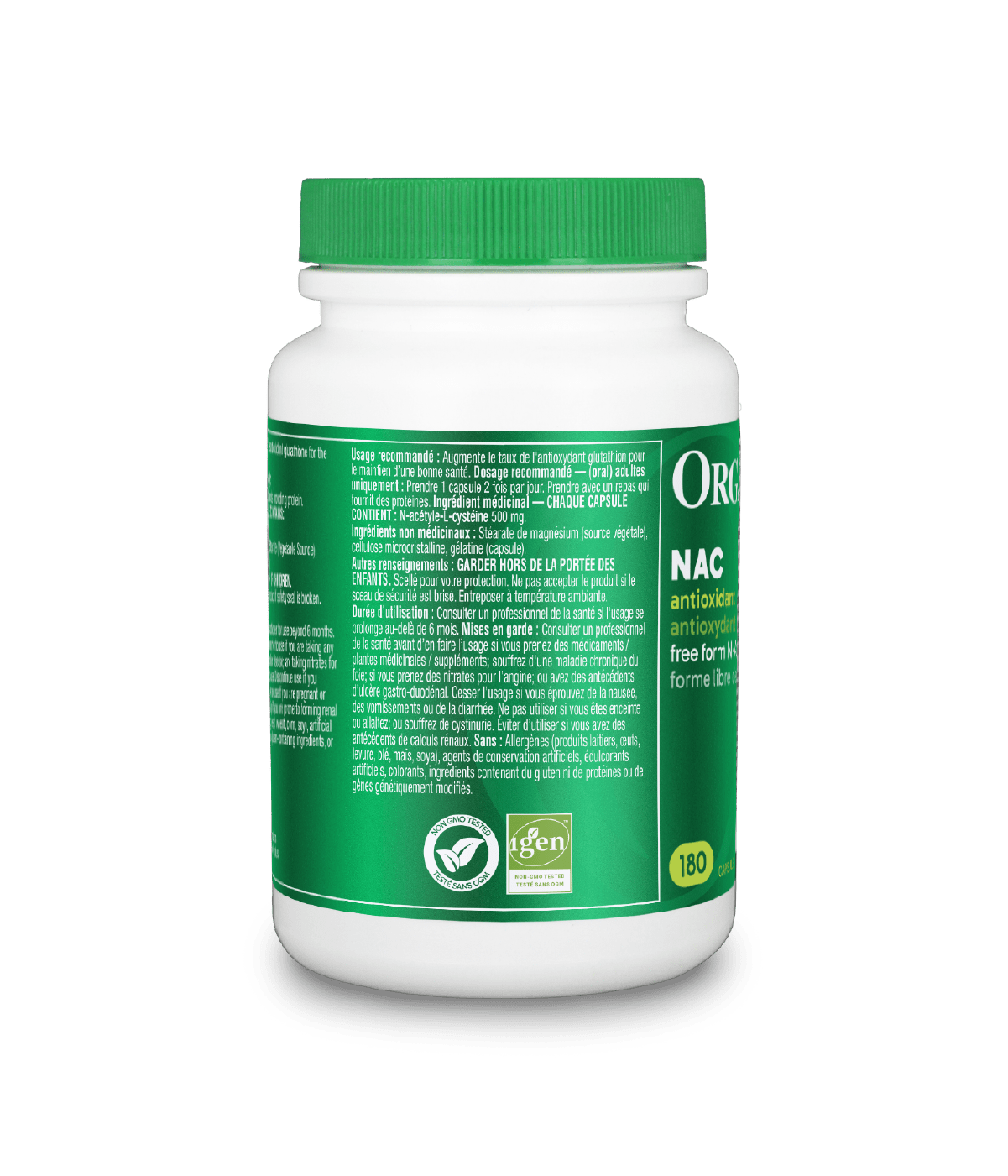 NAC (N - Acetyl - L - Cysteine) - 180 caps - Organika Health Products