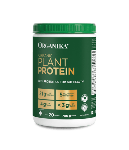 Organic Plant Protein with Probiotics for Gut Health - 700 g - Organika Health Products