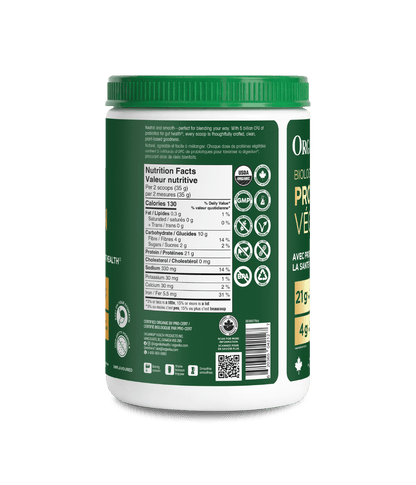 Organic Plant Protein with Probiotics for Gut Health - Unflavoured - 700 g - Organika Health Products