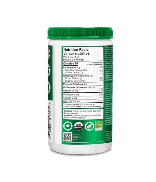Organic Spirulina Powder - 500 g - Organika Health Products