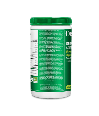 Organic Spirulina Powder - 500 g - Organika Health Products