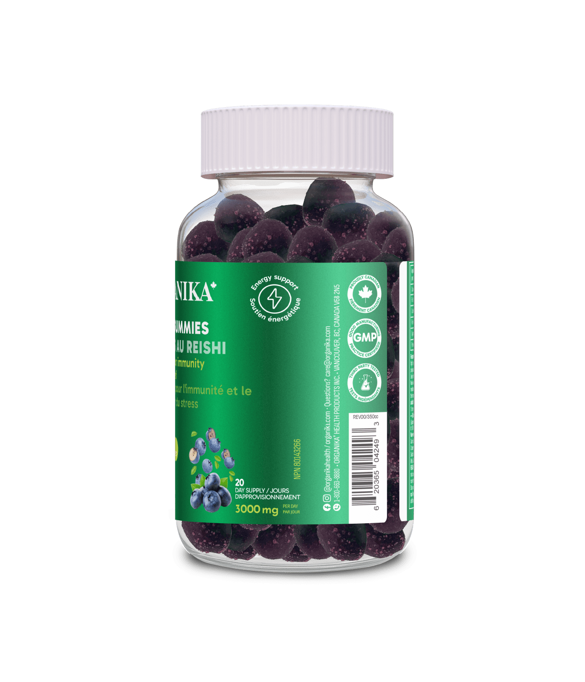 Reishi Gummies - Blueberry Burst - Organika Health Products