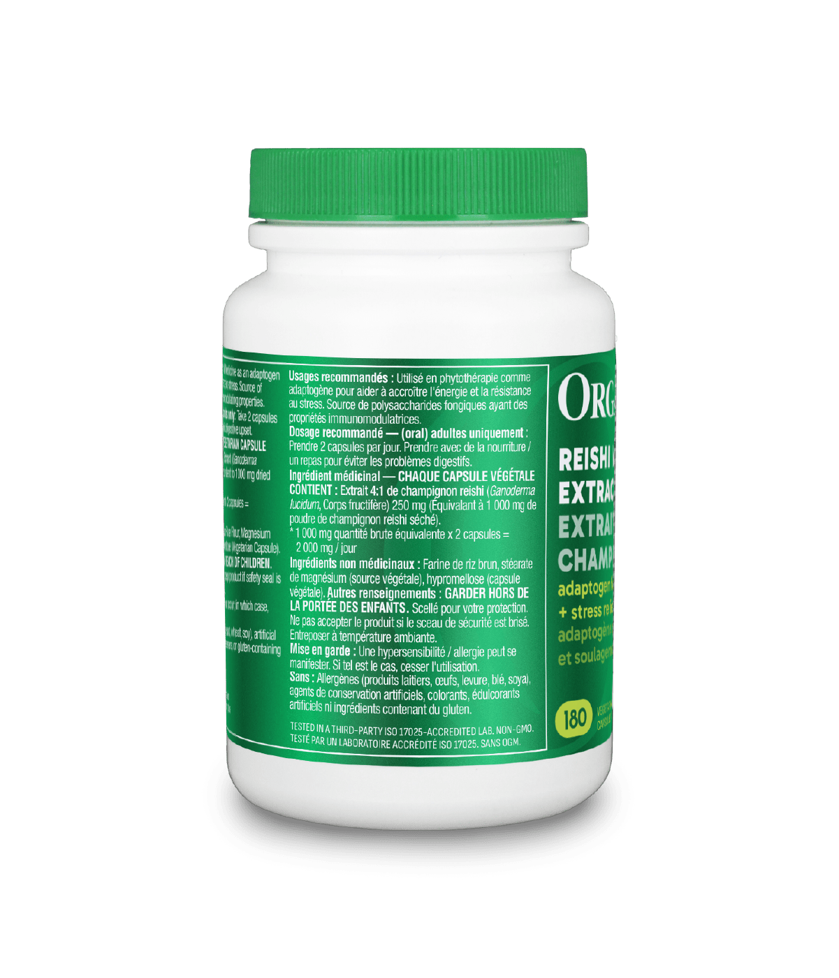 Reishi Mushroom Extract - 180 Vcaps - Organika Health Products