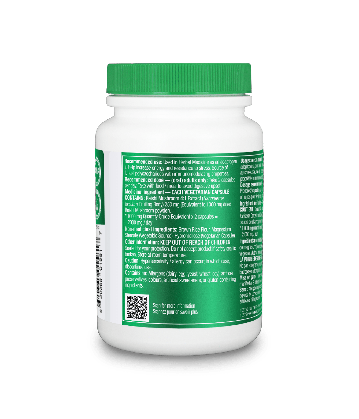 Reishi Mushroom Extract - 180 Vcaps - Organika Health Products