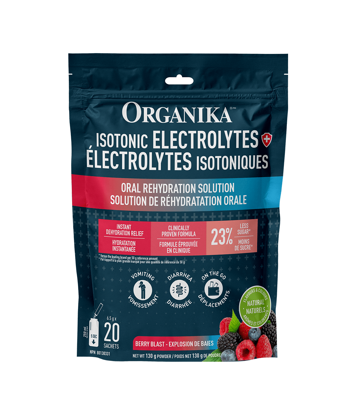 Replenish Electrolytes (Isotonic) - 20 Pack Pouch - Organika Health Products