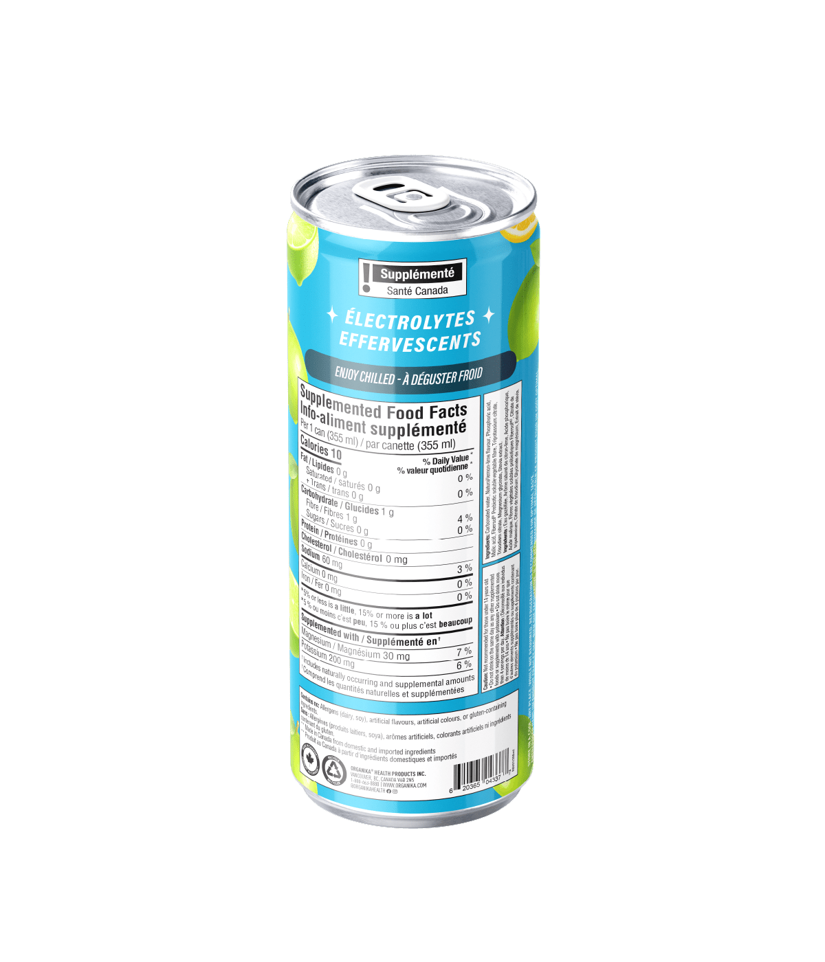 Sparkling Electrolytes (4 Pack) - 355 ml Box (4 Pack) - Organika Health Products