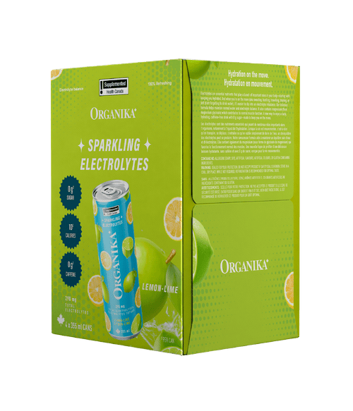 Sparkling Electrolytes (4 Pack) - 355 ml Box (4 Pack) - Organika Health Products