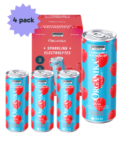 Sparkling Electrolytes (4 Pack) - 355 ml Box (4 Pack) - Organika Health Products