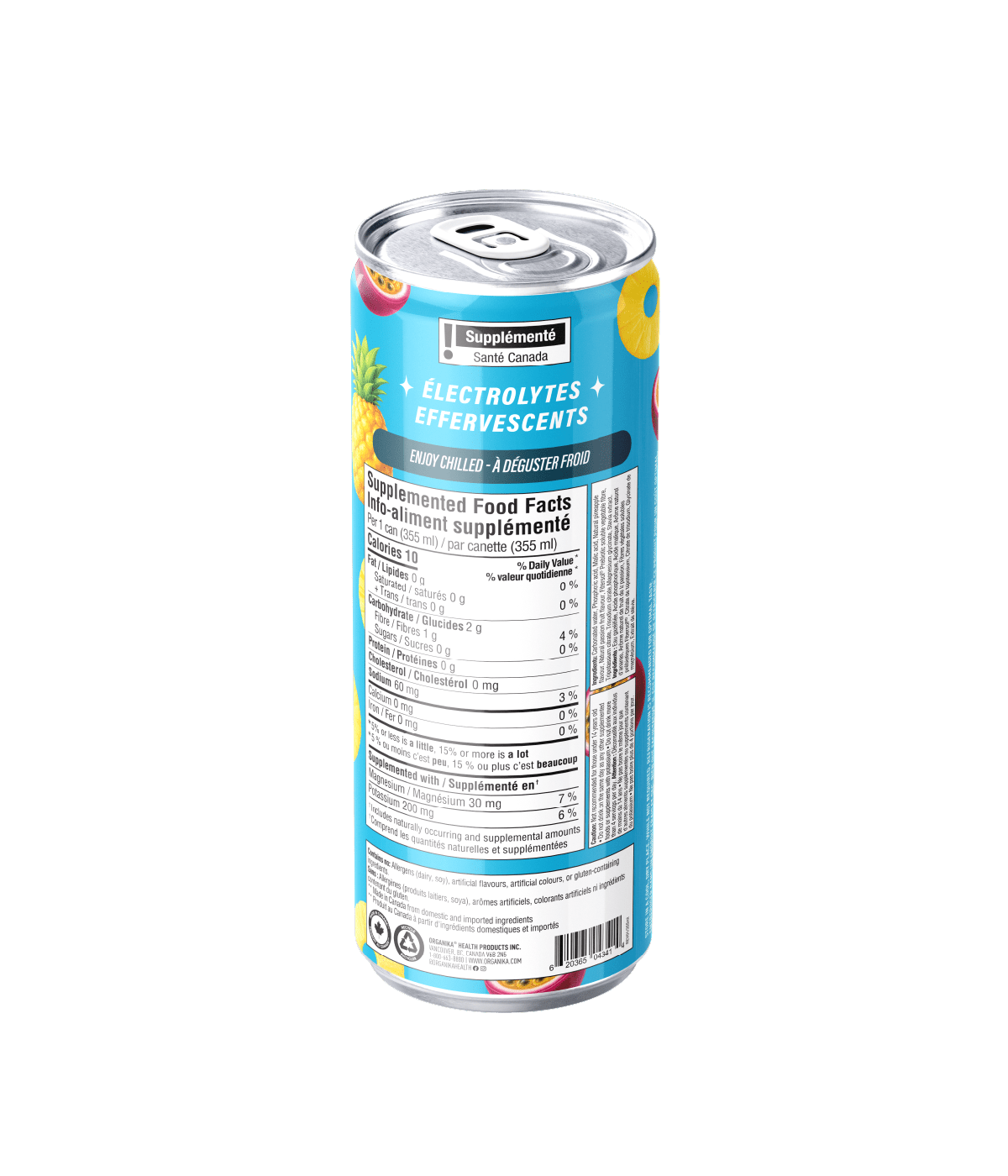 Sparkling Electrolytes (4 Pack) - 355 ml Box (4 Pack) - Organika Health Products