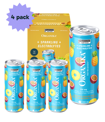 Sparkling Electrolytes (4 Pack) - 355 ml Box (4 Pack) - Organika Health Products