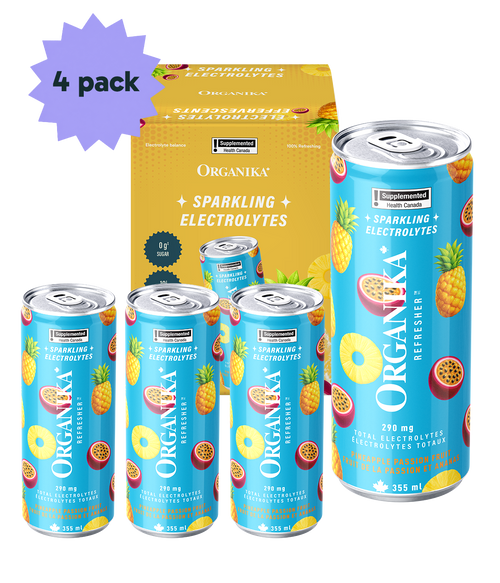 Sparkling Electrolytes (4 Pack) - 355 ml Box (4 Pack) - Organika Health Products