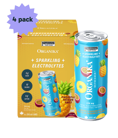 Sparkling Electrolytes (4 Pack) - 355 ml Box (4 Pack) - Organika Health Products