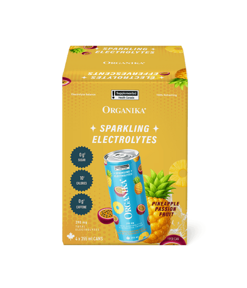 Sparkling Electrolytes (4 Pack) - 355 ml Box (4 Pack) - Organika Health Products