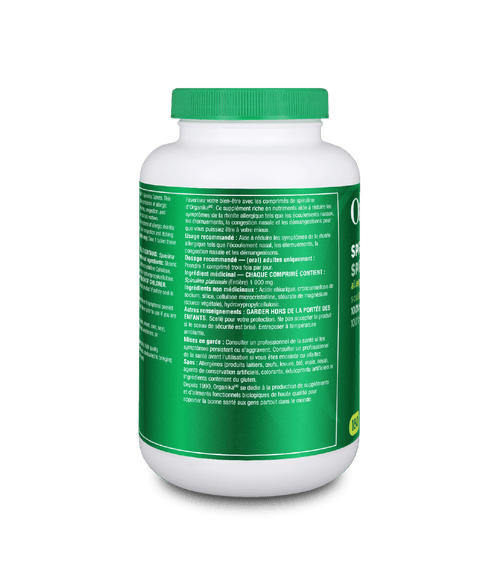Spirulina Tablets - 1000 mg/180 tabs - Organika Health Products
