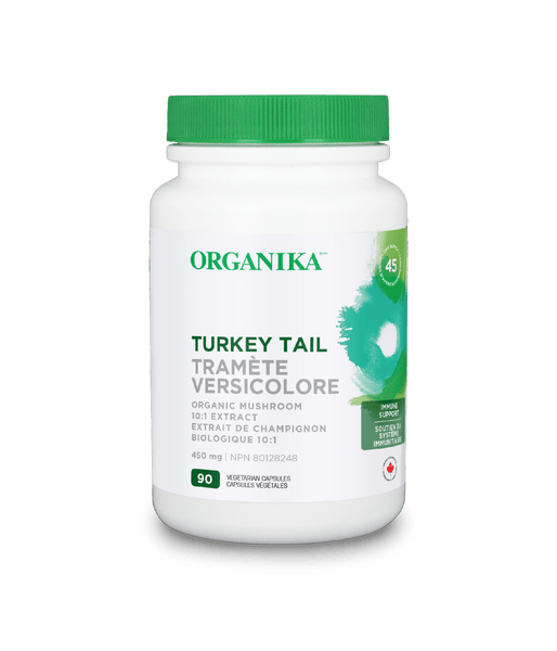 Turkey Tail Organic Mushroom 10:1 Extract - 90 capsules - Organika Health Products