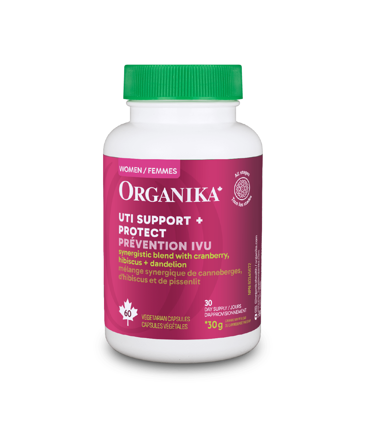 UTI Support + Protect - 60 Vcaps - Organika Health Products