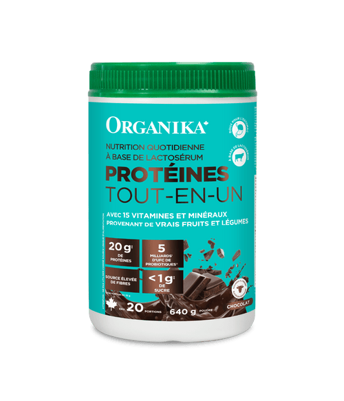 Whey - Based Daily Nutrition All - In - One Protein - Chocolate - 640 g - Organika Health Products