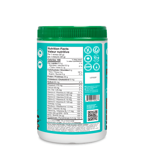 Whey - Based Daily Nutrition All - In - One Protein - Chocolate - 640 g - Organika Health Products