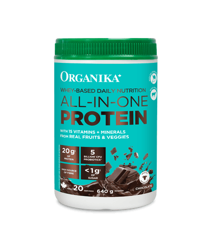 Whey - Based Daily Nutrition All - In - One Protein - Chocolate - 640 g - Organika Health Products