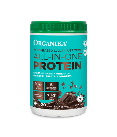 Whey - Based Daily Nutrition All - In - One Protein - Chocolate - 640 g - Organika Health Products