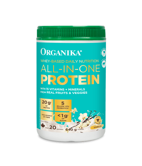 Whey - Based Daily Nutrition All - In - One Protein - Vanilla - 640 g - Organika Health Products