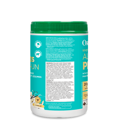 Whey - Based Daily Nutrition All - In - One Protein - Vanilla - 640 g - Organika Health Products