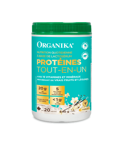 Whey - Based Daily Nutrition All - In - One Protein - Vanilla - 640 g - Organika Health Products