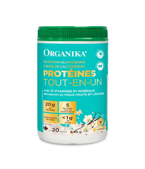 Whey - Based Daily Nutrition All - In - One Protein - Vanilla - 640 g - Organika Health Products