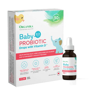 Baby Probiotic Drops with Vitamin D - 7.5 ml - Organika Health Products
