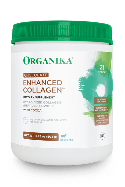 Chocolate Enhanced Collagen (USA) - 17.78 oz / 504 g - Organika Health Products