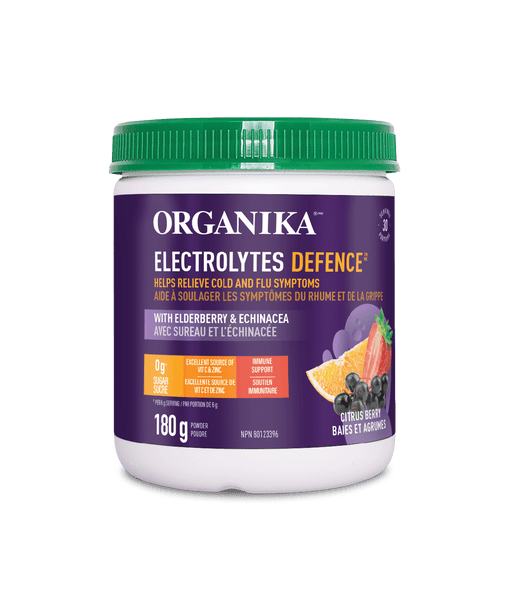 Electrolytes Defence with Elderberry & Echinacea - Citrus Berry - Organika Health Products