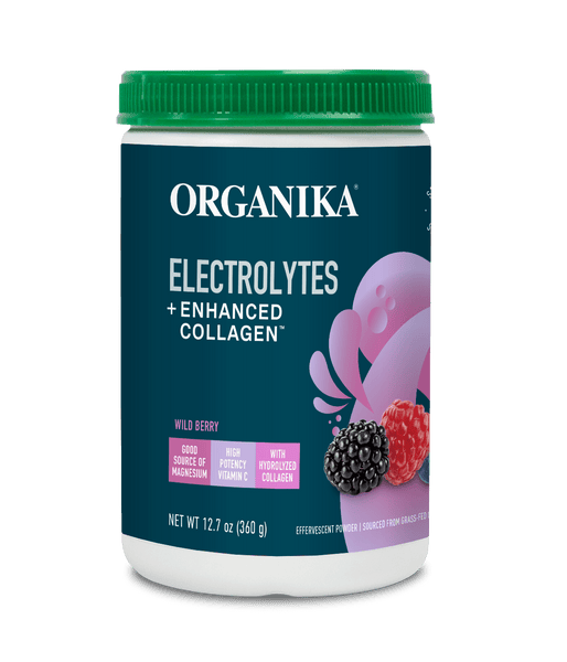 Electrolytes + Enhanced Collagen - Wild Berry (USA) - 12.7 oz / 360 g - Organika Health Products