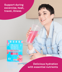 Electrolytes Sachets - Wild Raspberry - 20 Pack - Organika Health Products