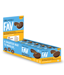 FÄV Milk Chocolate Peanut Butter Cups with Enhanced Collagen - 2 Cup Pack x 20 - Organika Health Products