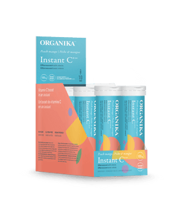 Instant C Effervescent with Stevia - Peach Mango - Box Pack (8 tubes) - Organika Health Products