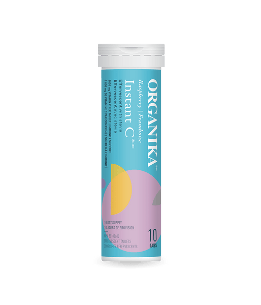 Instant C Effervescent with Stevia - Raspberry - Single Tube - Organika Health Products