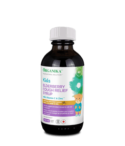 Kids Elderberry Cough Relief Syrup - Honey - Organika Health Products