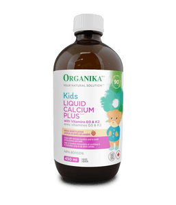 Kids Liquid Calcium Plus with Vitamins D3 & K2 - Mixed Berry - Organika Health Products