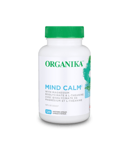 Mind Calm Capsules with Magnesium Bisglycinate & L-Theanine - 120 Vcaps - Organika Health Products
