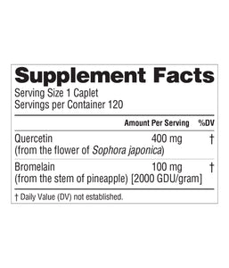 Quercetin with Bromelain (USA) - 120 caplets - Organika Health Products